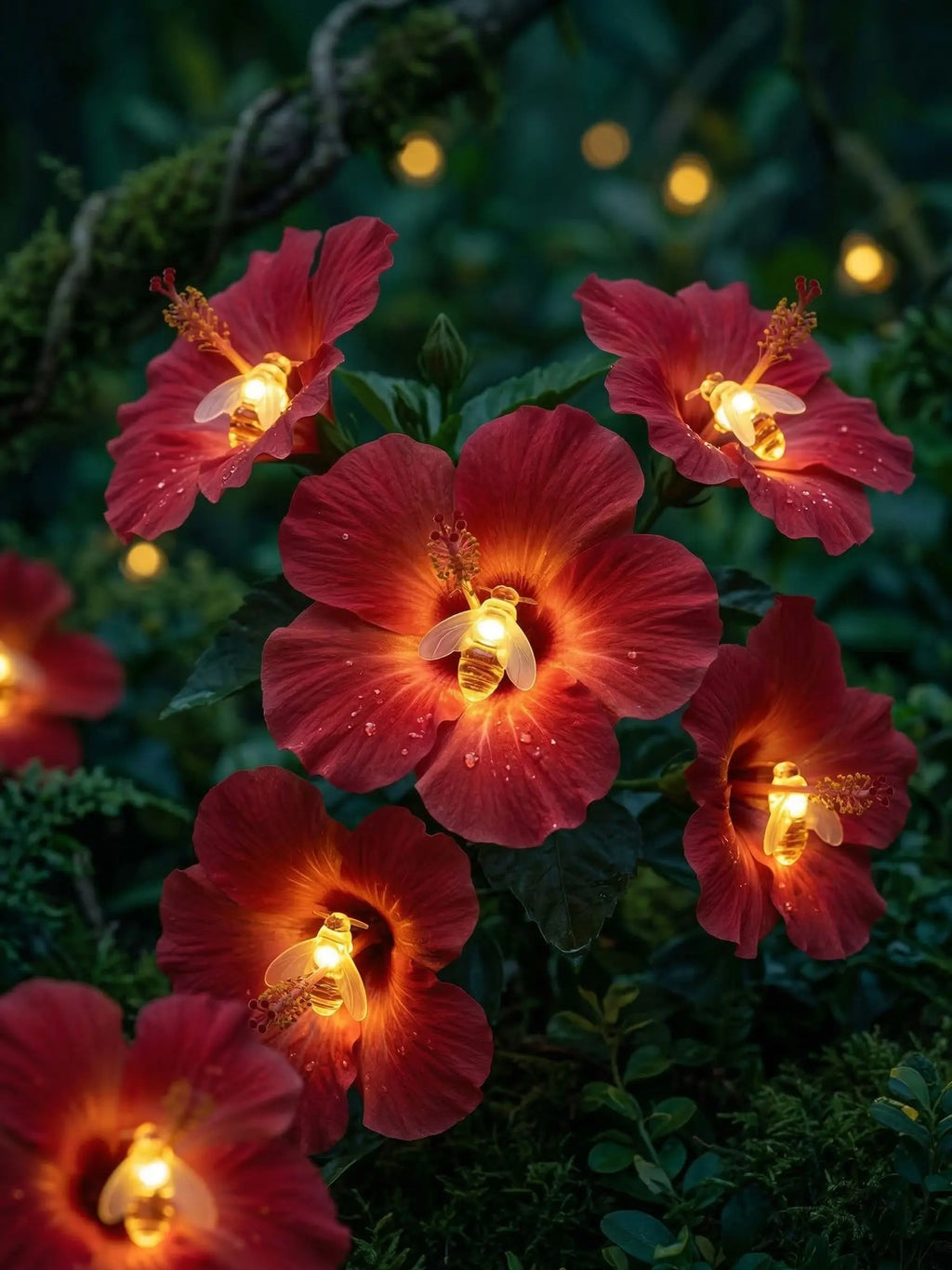 Solar Honey Bee String Lights - Waterproof Solar Outdoor Lights for Kitchen Window, Backyard Decor, and Outdoor Dining Bistro Atmosphere