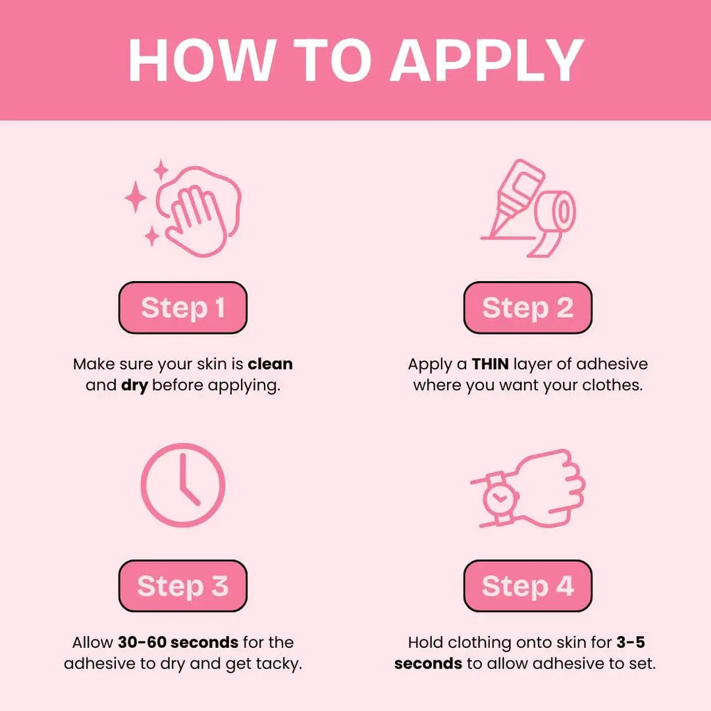 Body Adhesive 20G/0.7Oz - Body Glue for Long-Lasting Slip Resistance, a Fashion Glue That Leaves No Trace, Suitable for All Clothing Bra Accessories Womenswear Rider Tiktokshopspringglowup