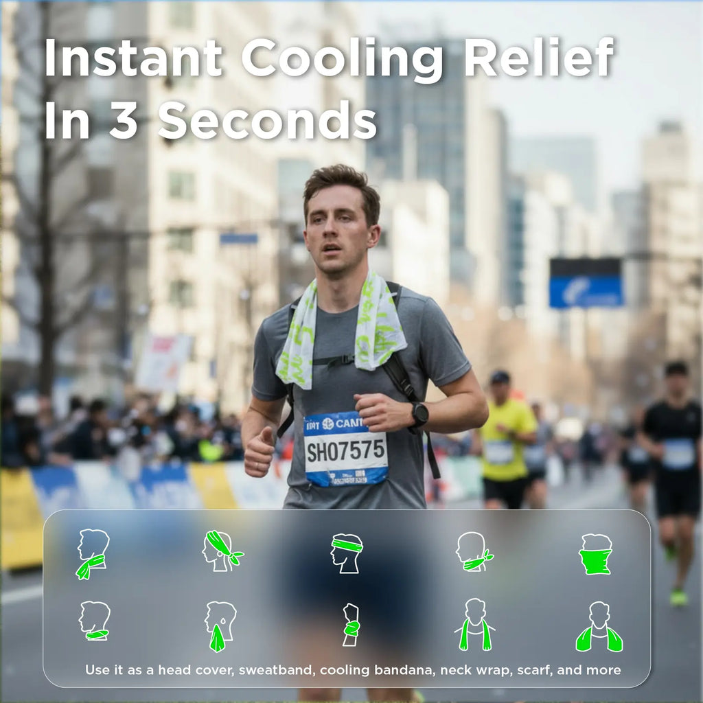 [Summer Launch Special] Coolrush Towel for Hot Weather –Instant & Long-Lasting Cooling for Outdoor Performance, No Rinse Large Cooling Body Wipe, Must Have for Summer Travel, Cruise, Concert, Rave, Lake, Gardening & Daily Use