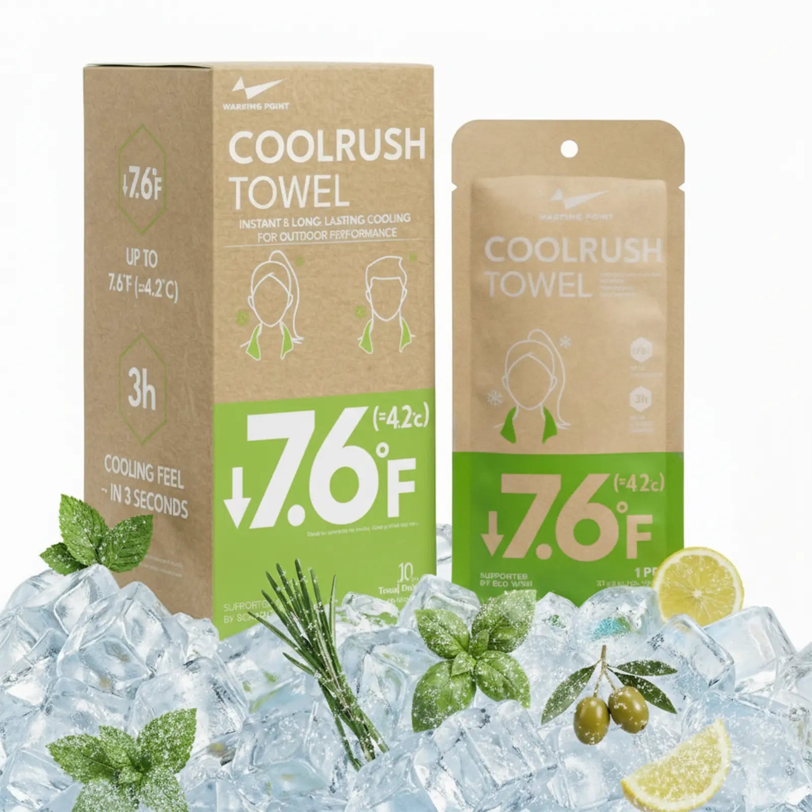[Summer Launch Special] Coolrush Towel for Hot Weather –Instant & Long-Lasting Cooling for Outdoor Performance, No Rinse Large Cooling Body Wipe, Must Have for Summer Travel, Cruise, Concert, Rave, Lake, Gardening & Daily Use
