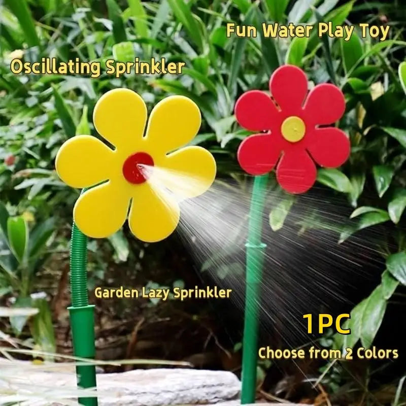 Crazy Dancing Sunflower Sprinkler, 360° Auto Rotating, Quick Hose Attach, Outdoor Water Toy, Cools Kids & Pets, Summer Fun