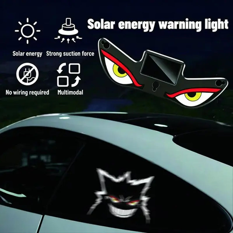 Summervibes Car Rear Window Dynamic LED Display – Vampire Devil Eye Emoji Panel, Auto Decorative Light