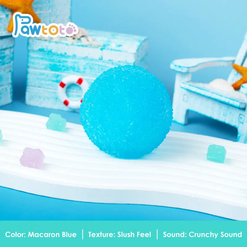 Pawtoto Handcrafted Crystal Mochi Ball Squishy Toy Handmade TPR Soft Stress Relief Fidget Sensory Grippie Set for Relaxation and Gift Giving