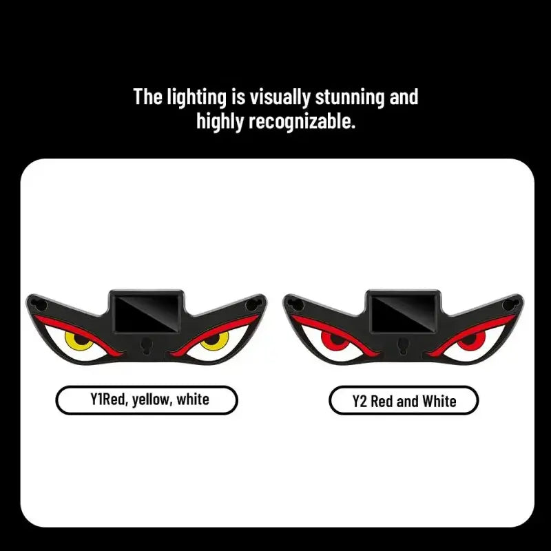 Summervibes Car Rear Window Dynamic LED Display – Vampire Devil Eye Emoji Panel, Auto Decorative Light