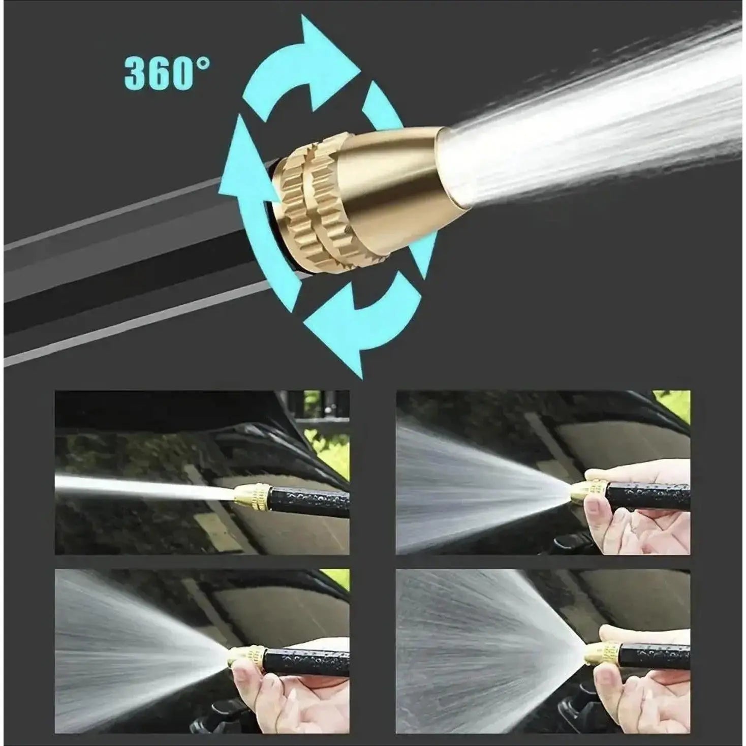 【Summervibes】Portable High Pressure Water Sprayer, Adjustable Garden Hose Nozzle Sprayer, Car Washing & Maintenance Tool, Pet Cleaning Tool & Dealsforyoudays
