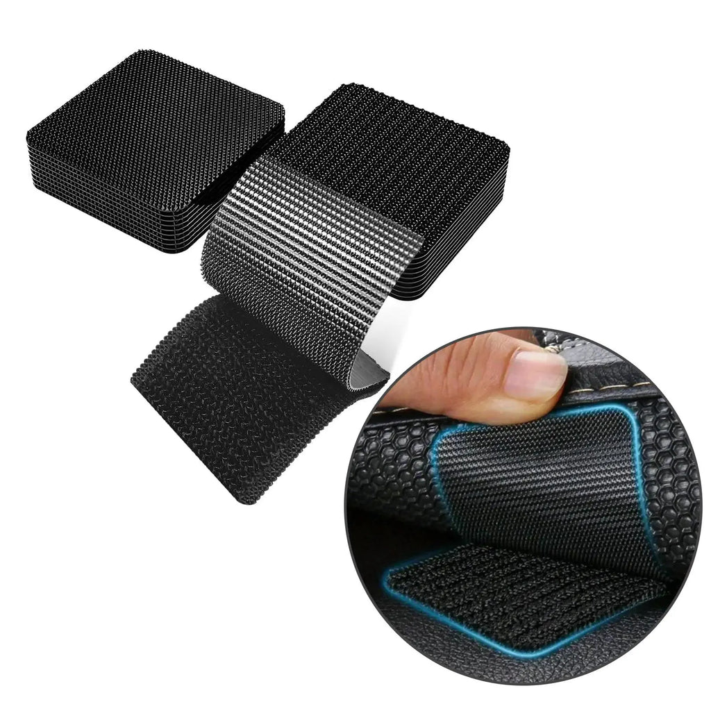 Heavy Duty Waterproof Self-Adhesive Double Sided Hook and Loop Strips, Reusable Mounting Tape for Wall Hanging Picture Frames, Frame Wall Decor, Cable Organizer (Home & Office Use)