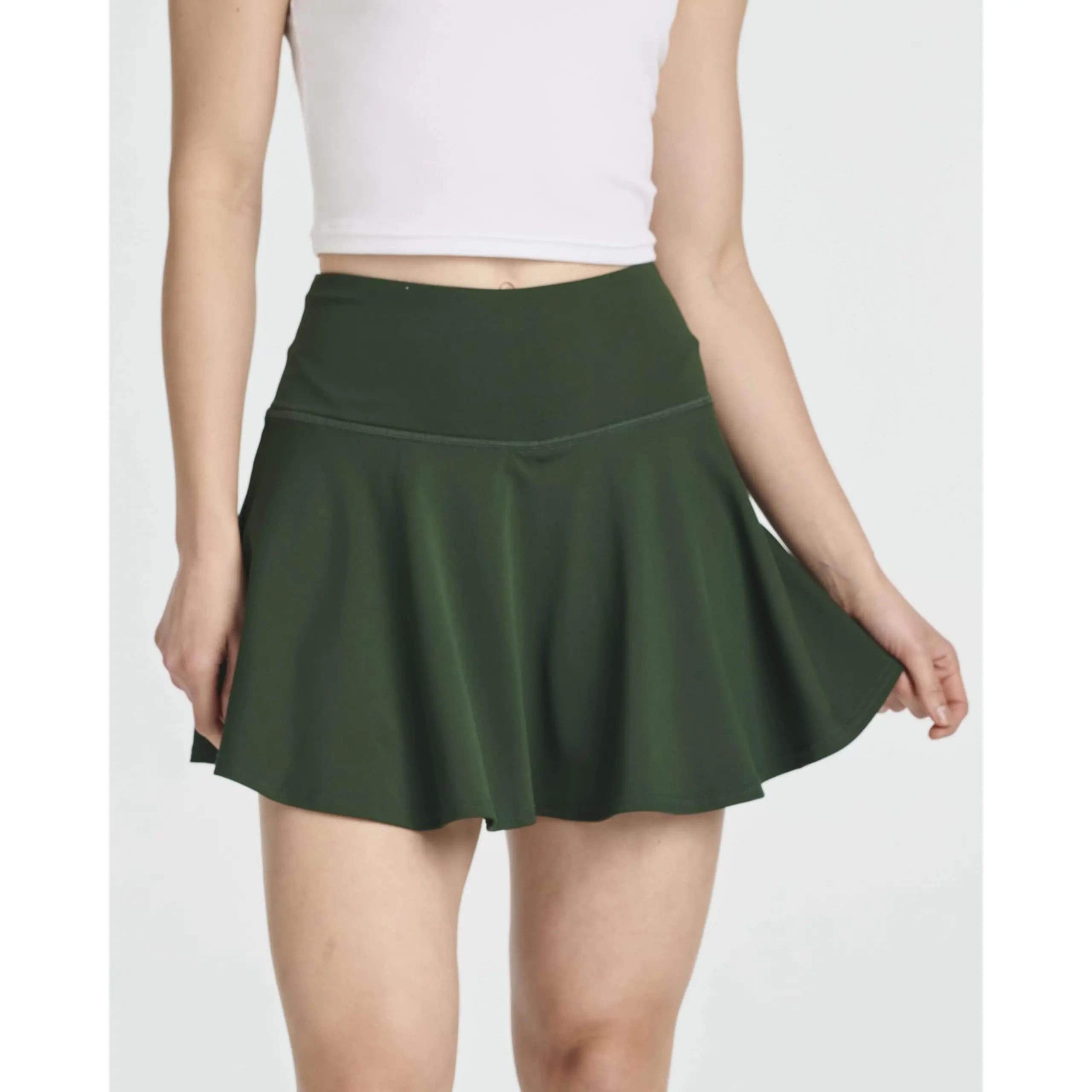Real Essentials 4 Pack: Women'S High Waisted Tennis Skirts Skater Skort Tummy Control Golf Shorts Pockets (Available in Plus)