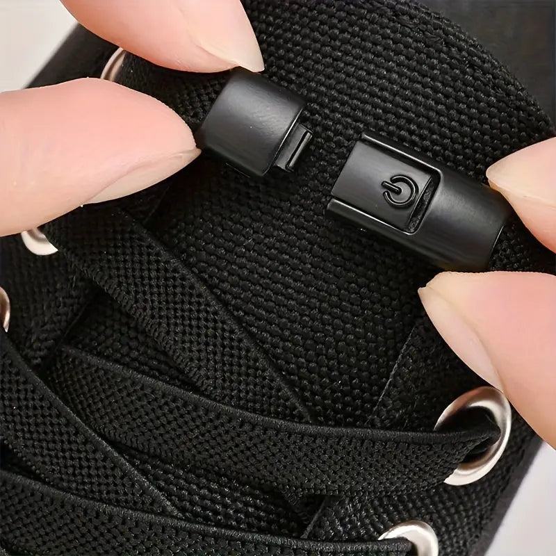 Adjustable Elastic No-Tie Shoelaces Set, 39.37 Inches Long, Comfortable Design for Men and Women, Includes Metal Lock Tips