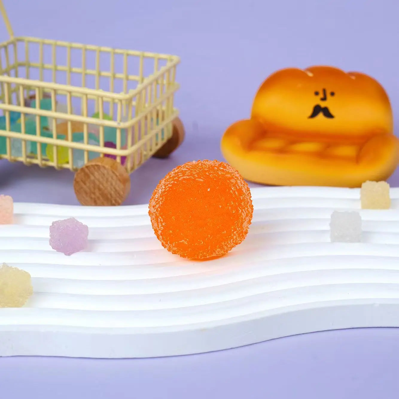 Pawtoto Handcrafted Crystal Mochi Ball Squishy Toy Handmade TPR Soft Stress Relief Fidget Sensory Grippie Set for Relaxation and Gift Giving