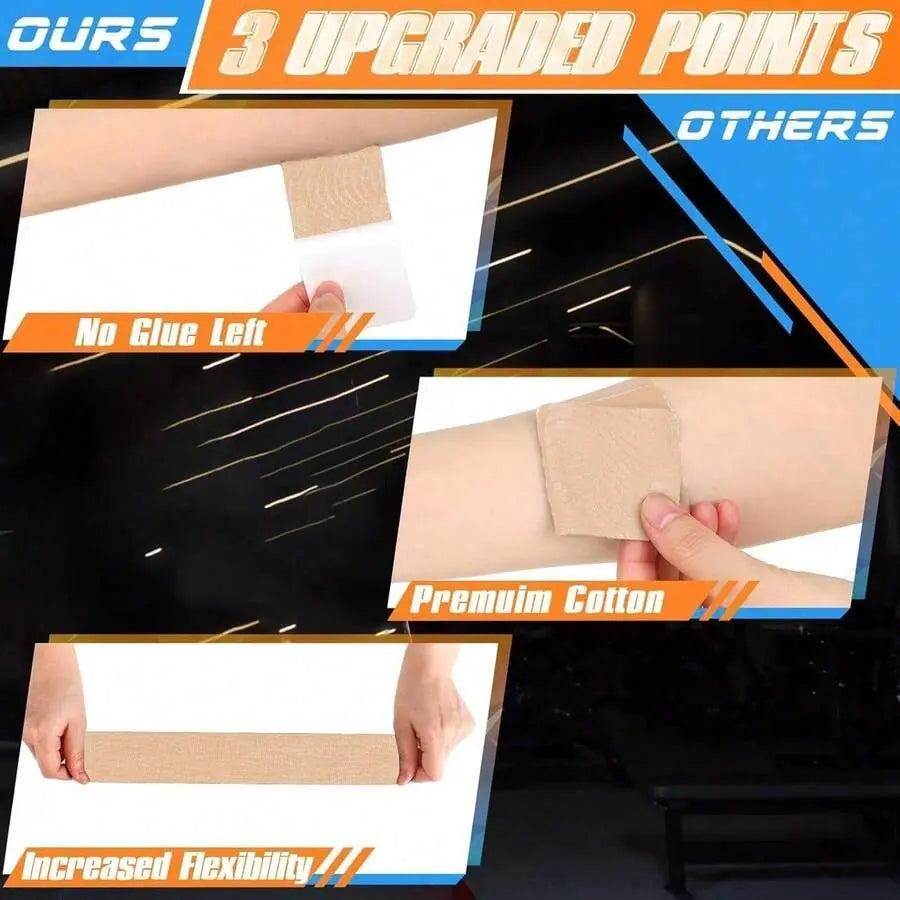 10-Pack Precut Kinesiology Tape for Shoulderpain Relief - Waterproof & Breathable Athletictape for Shoulder Support, Muscle Recovery &Sports Performance I Enhanced Elasticity