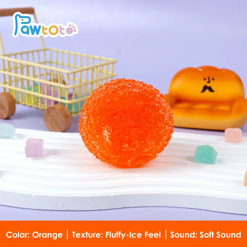 Pawtoto Handcrafted Crystal Mochi Ball Squishy Toy Handmade TPR Soft Stress Relief Fidget Sensory Grippie Set for Relaxation and Gift Giving