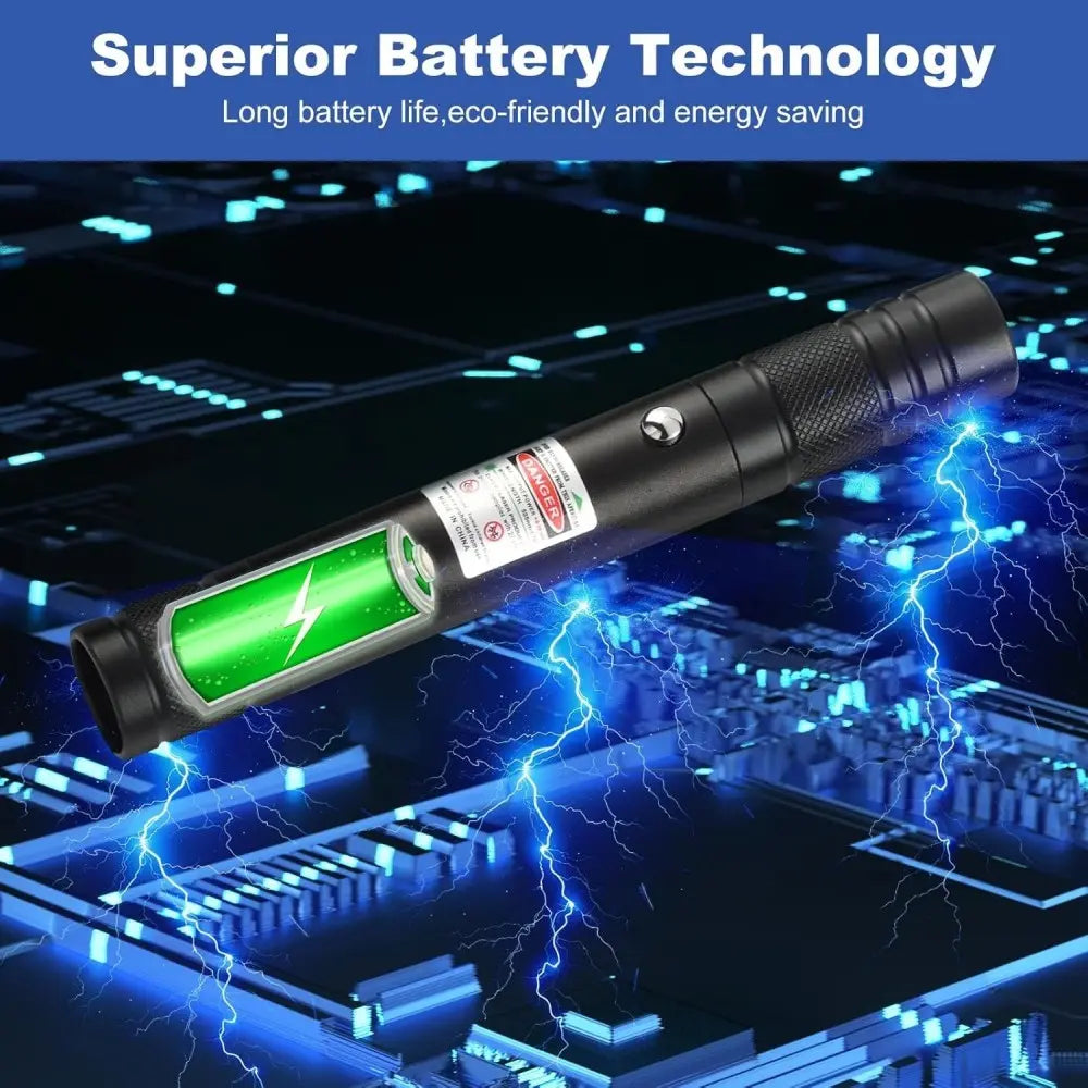 High-Power Laser Pointer with Visible Beam, Long-Range Visible Light, Ideal for Night Use and Outdoor Activities, Durable Design, Handheld Laser Pen, Rechargeable Laser Pointer
