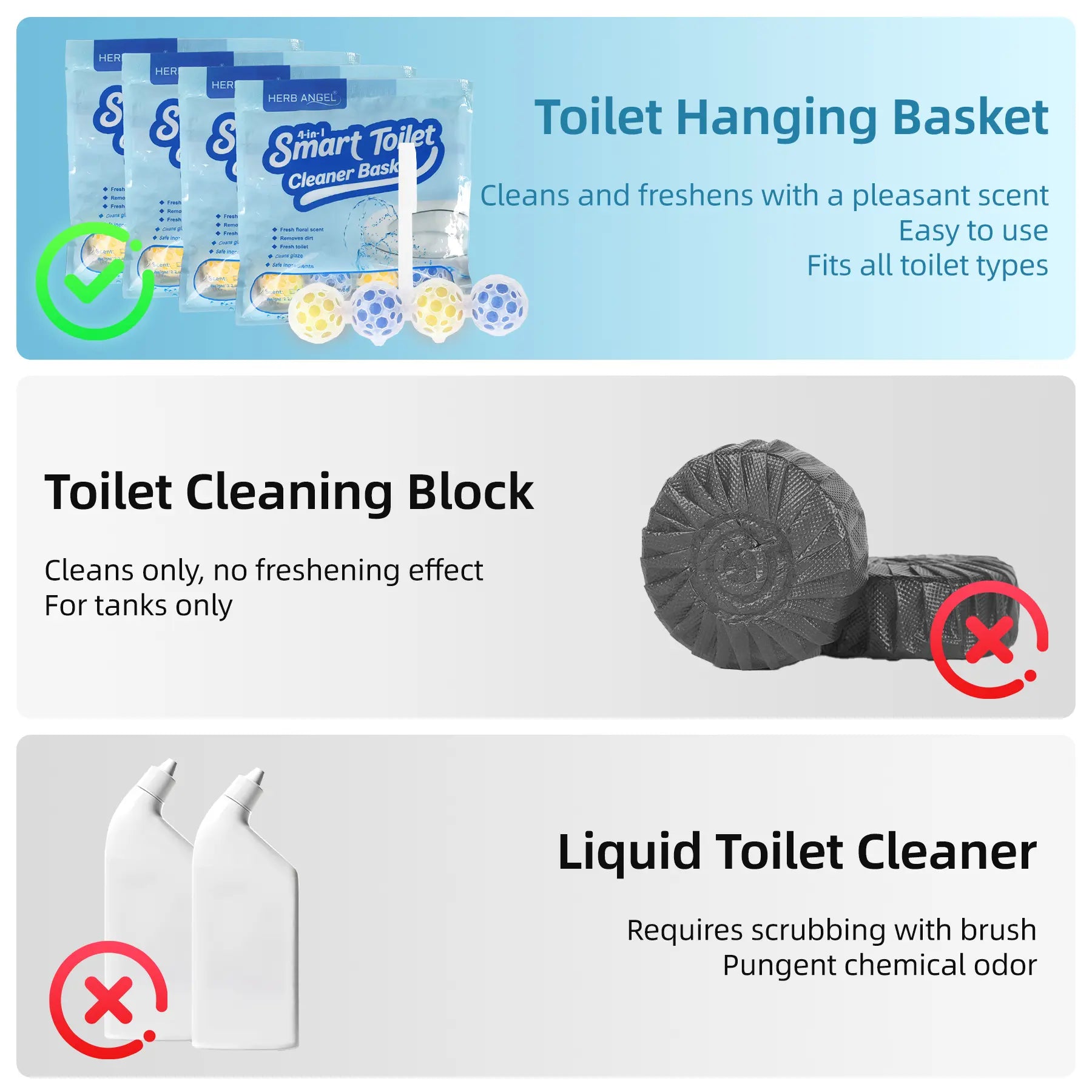 RV Lemon 4-In-1 Rim Hanger Toilet Bowl Cleaners 4-Ball （Home Essentials）Hanging Toilet Ball for Effective Cleaning 5 Bags Total Toilet Hanging Basket Outdoorfun