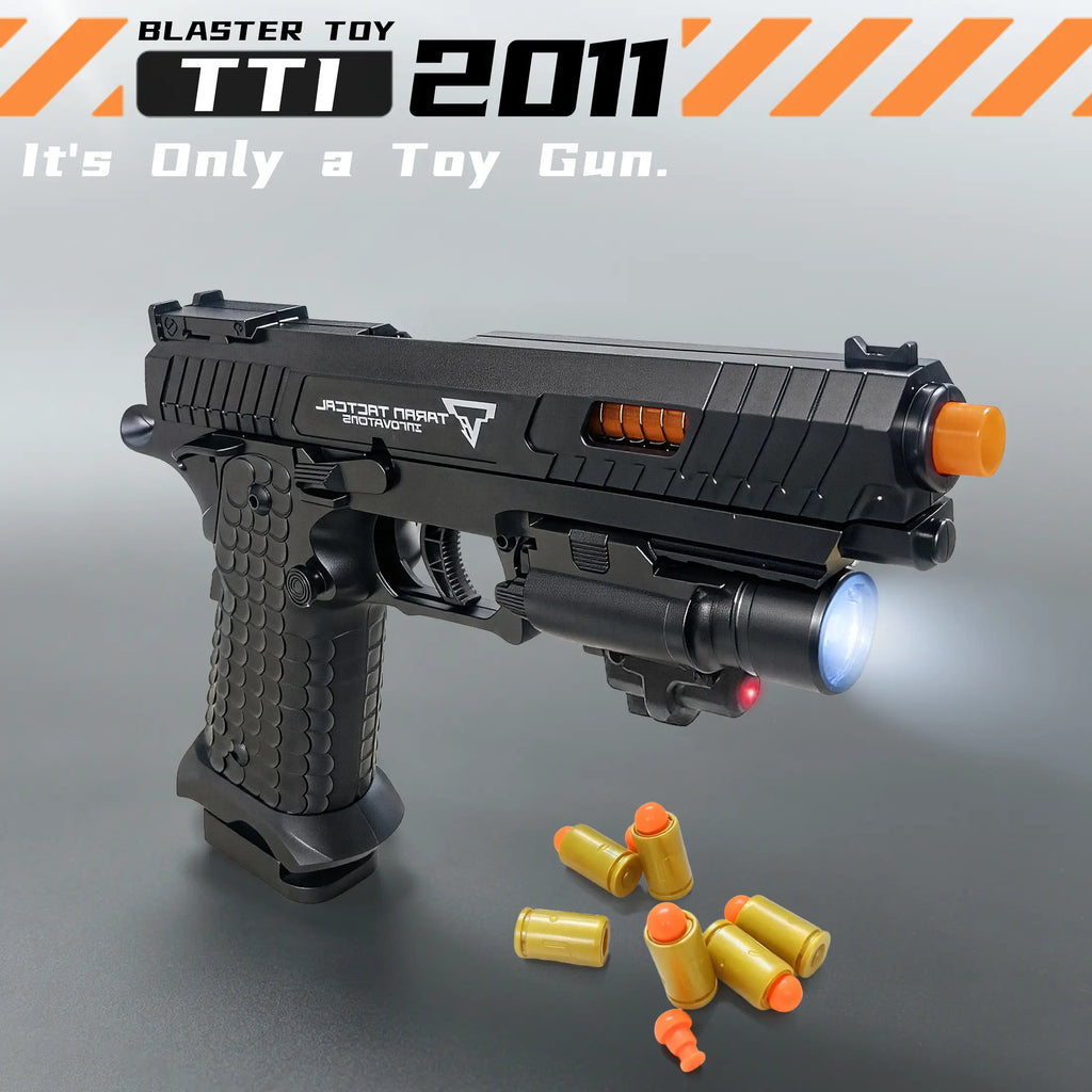 TTI 2011, Automatic Shell Ejecting Toy Gun Pistol, Soft Bullet Toy Gun for Boys, Education Model Realistic Toy Pistol Shooting Game Toys, Birthday Gifts for Kids Eco-Friendly Tactical Ejection Stock Perfect