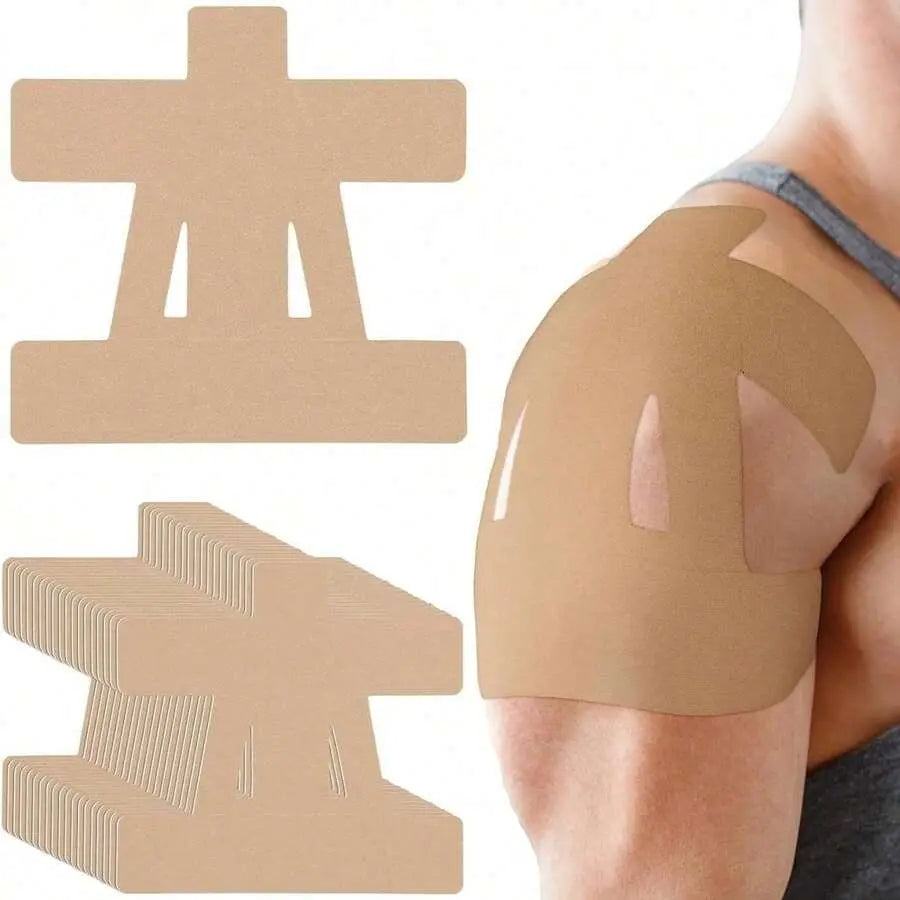 10-Pack Precut Kinesiology Tape for Shoulderpain Relief - Waterproof & Breathable Athletictape for Shoulder Support, Muscle Recovery &Sports Performance I Enhanced Elasticity