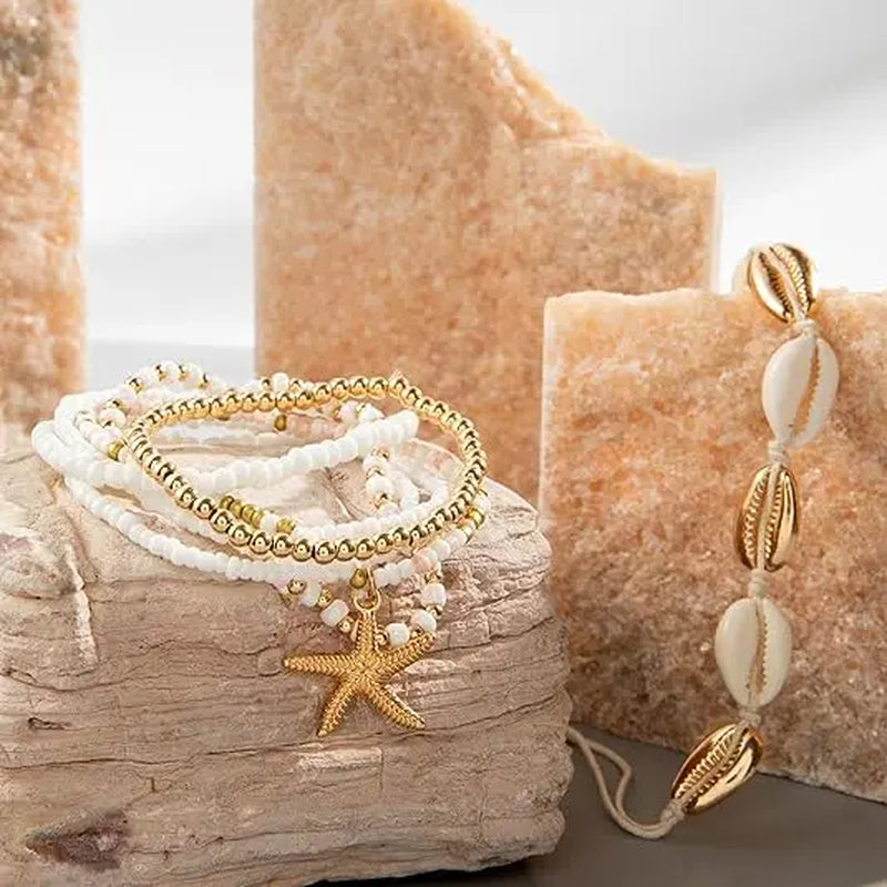 Ocean Style Mystery Jewelry Luxury Jar Set - Summer Gift Set for Women, Unique Birthday Present with Necklace, Earrings, Rings & Bracelets - Perfect for Seaside Enthusiasts