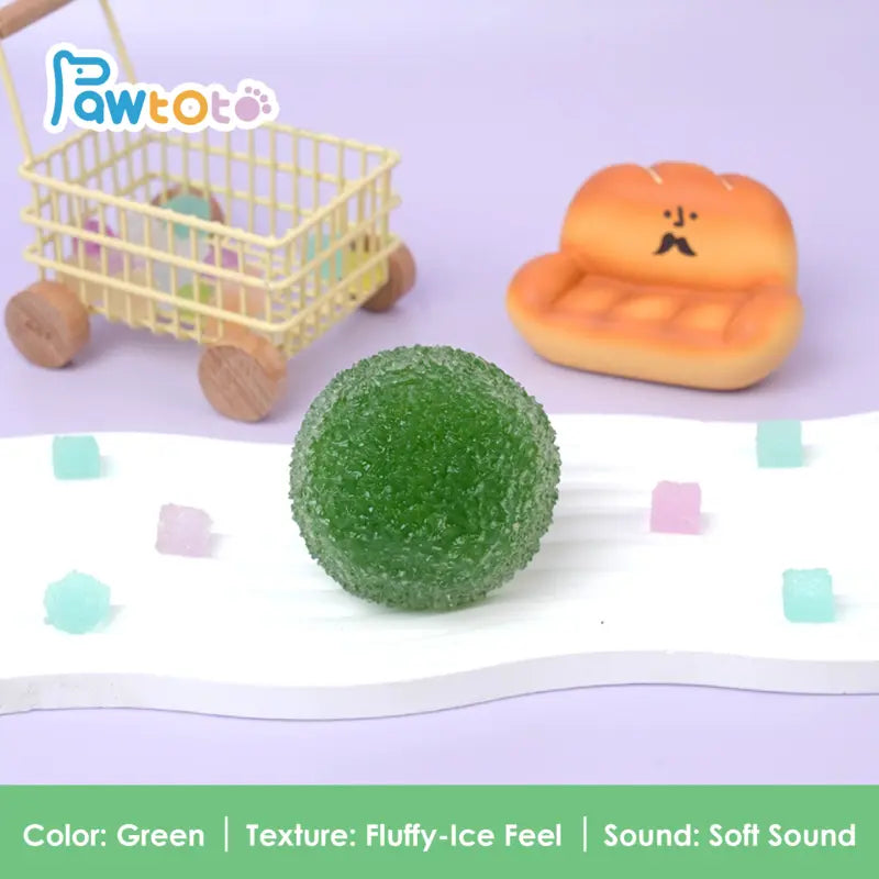 Pawtoto Handcrafted Crystal Mochi Ball Squishy Toy Handmade TPR Soft Stress Relief Fidget Sensory Grippie Set for Relaxation and Gift Giving