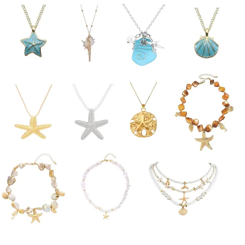 Ocean Style Mystery Jewelry Luxury Jar Set - Summer Gift Set for Women, Unique Birthday Present with Necklace, Earrings, Rings & Bracelets - Perfect for Seaside Enthusiasts