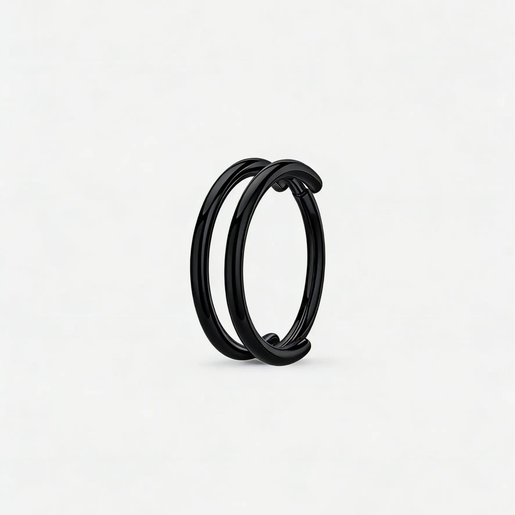 Oufer 20G Plain Daily Hinged Segment Double Hoop Nose Rings 316L Stainless Steel
