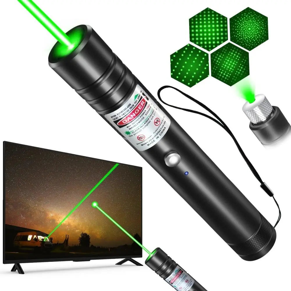 High-Power Laser Pointer with Visible Beam, Long-Range Visible Light, Ideal for Night Use and Outdoor Activities, Durable Design, Handheld Laser Pen, Rechargeable Laser Pointer