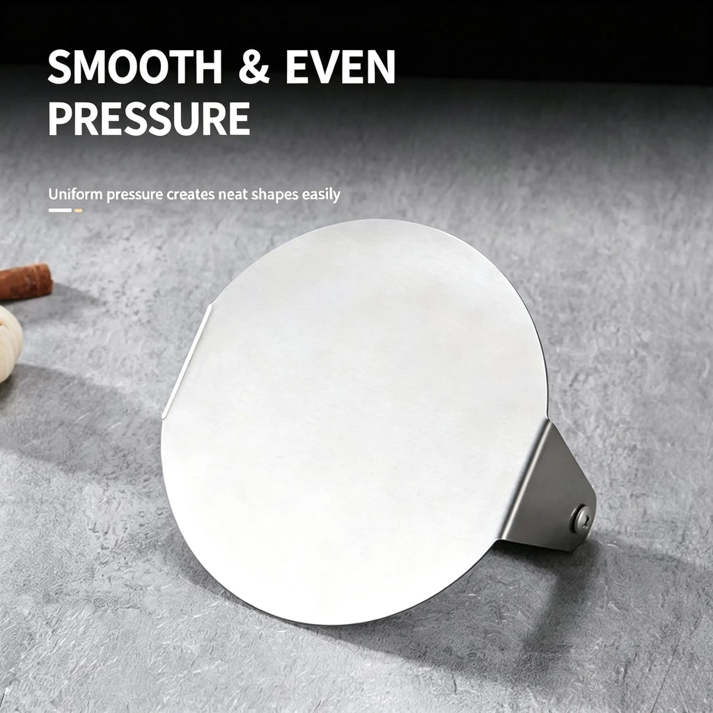 Stainless Steel Burger Press 4.72" round Smash Burger Press- Pro Non-Stick Burger Smasher for Blackstone/Flat Top Grill, Perfect for Burgers, Bacon | Dishwasher Safe Grill Press