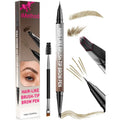 Imethod Original 4D Brush Tip Waterproof Microblading Eyebrow Pen, 2-In-1 Dual-Ended, Natural Hair-Like Strokes, Long-Lasting