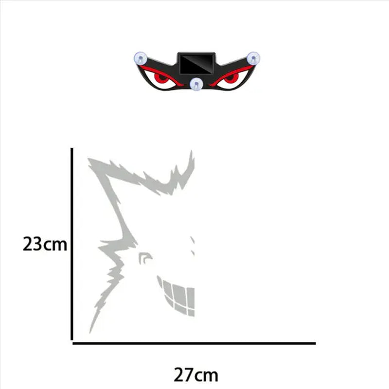 Summervibes Car Rear Window Dynamic LED Display – Vampire Devil Eye Emoji Panel, Auto Decorative Light