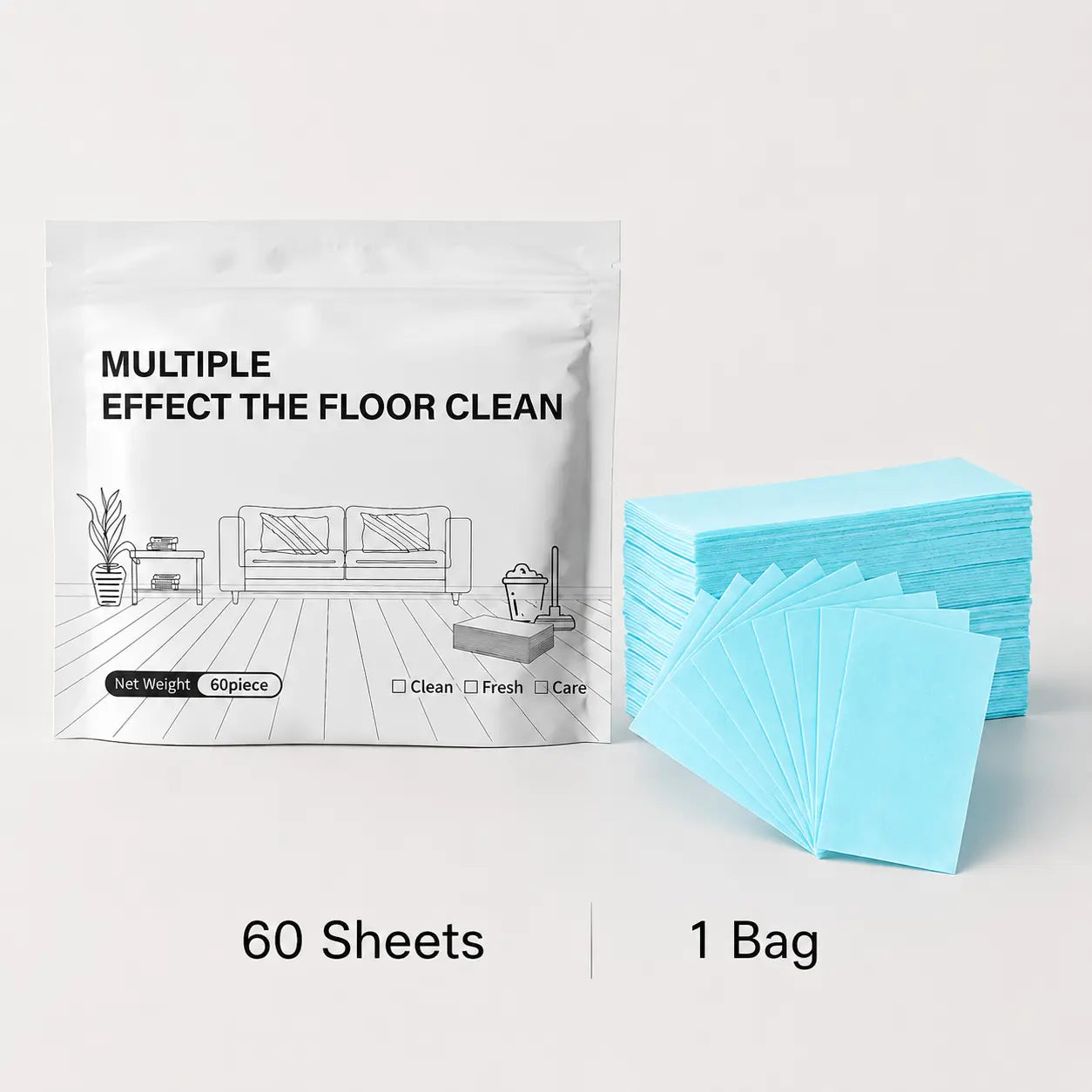100 Piece Floor Cleaning Tablets Multi-Surfacecleaner for Hardwood Laminate Tile & RV Wallsantibacterial Deodorization Maintenance