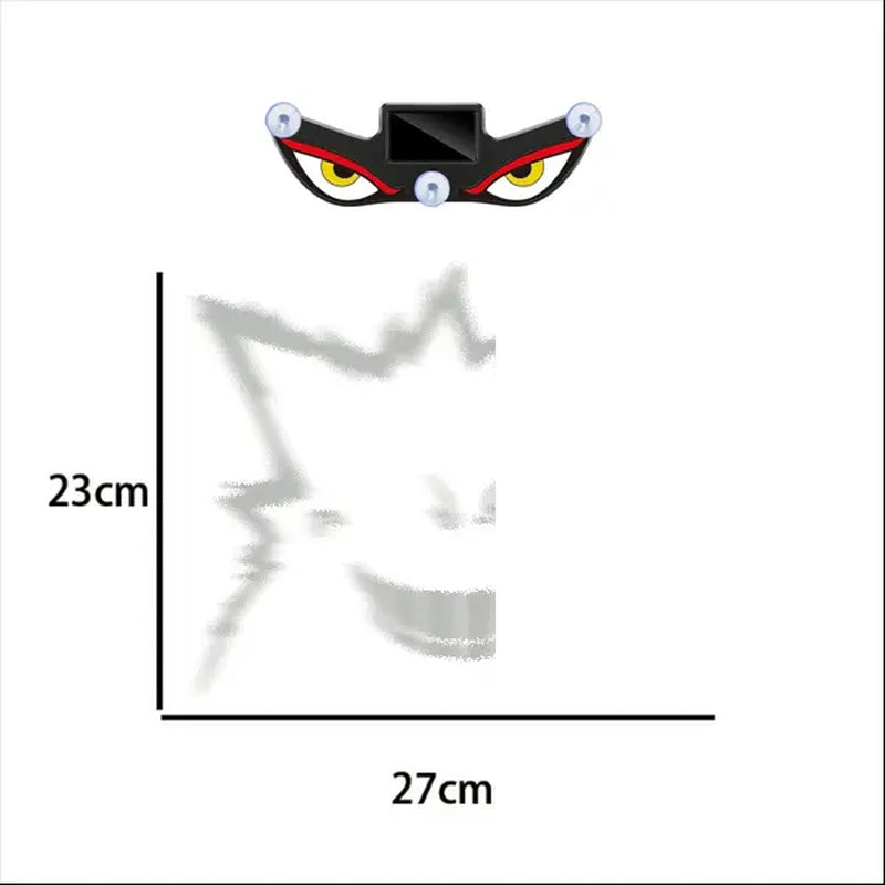 Summervibes Car Rear Window Dynamic LED Display – Vampire Devil Eye Emoji Panel, Auto Decorative Light