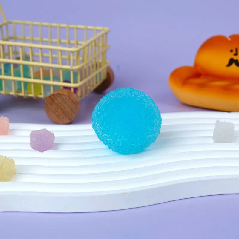Pawtoto Handcrafted Crystal Mochi Ball Squishy Toy Handmade TPR Soft Stress Relief Fidget Sensory Grippie Set for Relaxation and Gift Giving