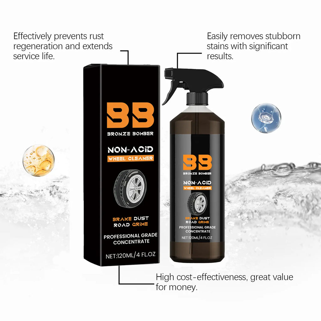 Automotive Rust Remover Spray 120ML – Fast-Acting Iron & Rust Cleaner for Wheels, Rims & All Metal Surfaces – Premium Car Detailing Chemicals, Safe for Most Automotive Finishes, Cars & Motorcycles