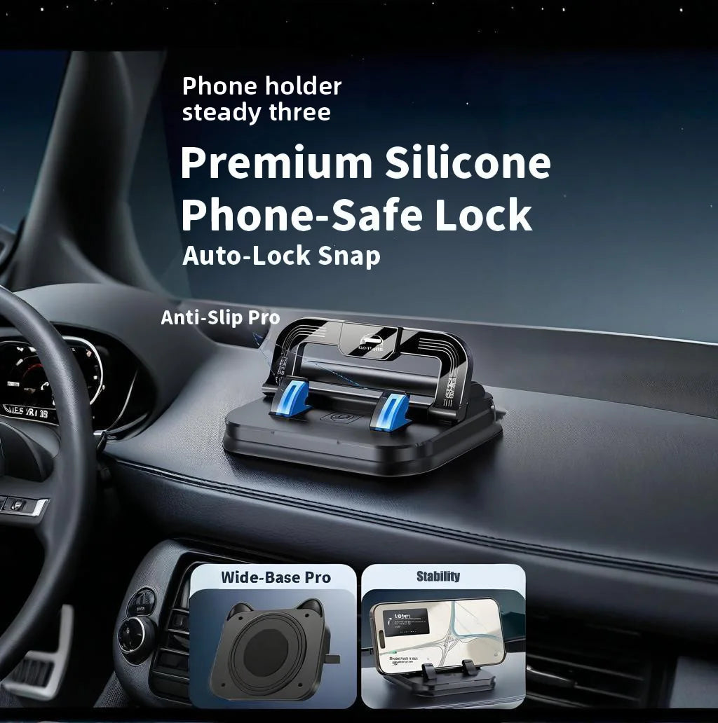 New Car Phone Mount for Car 360° Rotatable Dashboard Horizontal & Vertical Viewing Cell Phone Holder Car Temporary Parking Card