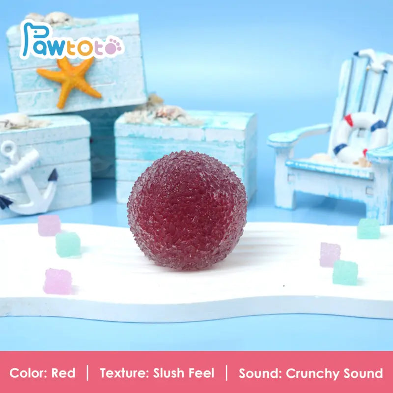 Pawtoto Handcrafted Crystal Mochi Ball Squishy Toy Handmade TPR Soft Stress Relief Fidget Sensory Grippie Set for Relaxation and Gift Giving