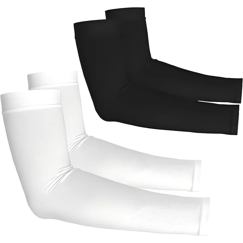 2 Pair Sun Protection Cooling Arm Sleeves Compression - Tattoo Cover up - Sun Sleeves for Men Women Youth