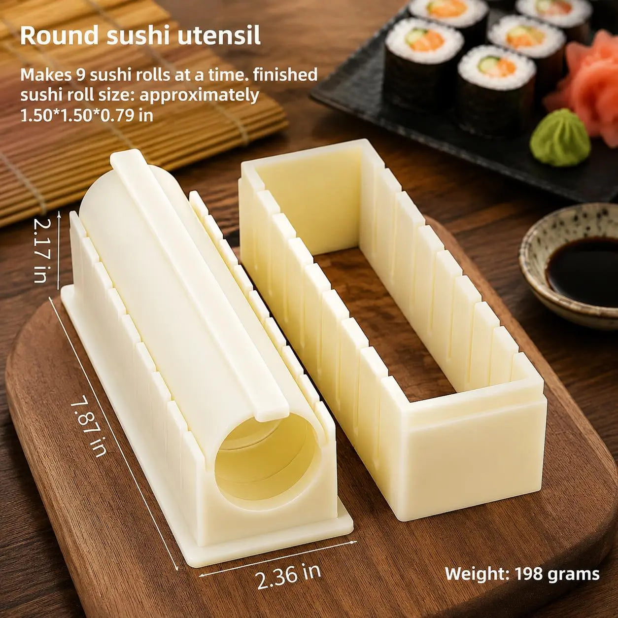 Sushi Mold Household Sushi Tool Set with Seaweed Rice Roll Maker and Nori Complete Kit for Easy Home Cooking