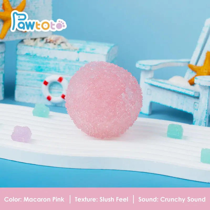 Pawtoto Handcrafted Crystal Mochi Ball Squishy Toy Handmade TPR Soft Stress Relief Fidget Sensory Grippie Set for Relaxation and Gift Giving