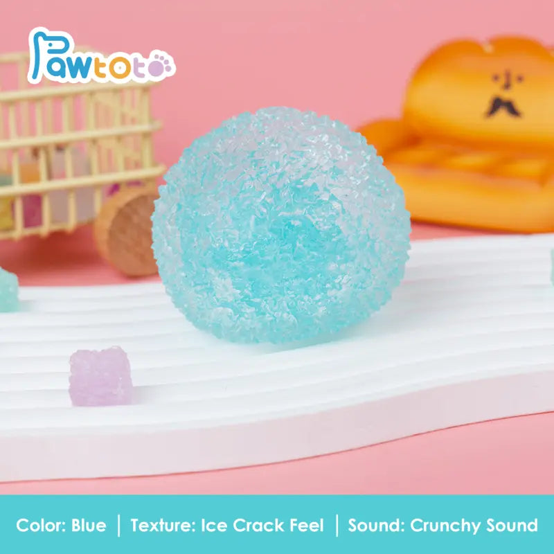 Pawtoto Handcrafted Crystal Mochi Ball Squishy Toy Handmade TPR Soft Stress Relief Fidget Sensory Grippie Set for Relaxation and Gift Giving