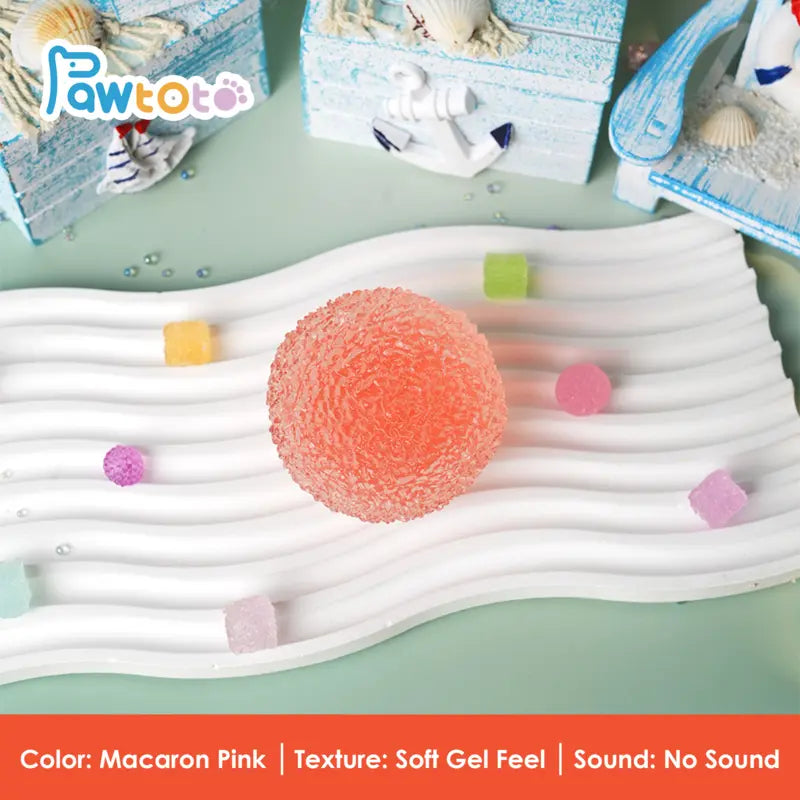 Pawtoto Handcrafted Crystal Mochi Ball Squishy Toy Handmade TPR Soft Stress Relief Fidget Sensory Grippie Set for Relaxation and Gift Giving