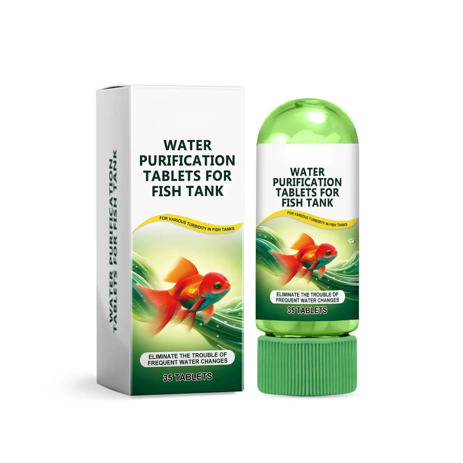 Aquarium Water Purification Tablets, Water Quality Dedicated to Clean Deodorizing Algae Stains Sludge Clear Fish Pond Aquarium Water Purification Tablets for Fish Pond Cleaner Eliminates Cloudy Substances Safely Removes Algae Stains