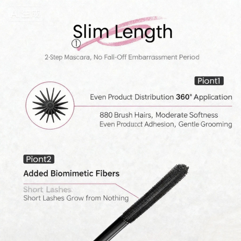 Mascara – Waterproof & Volumizing, Helps Curl Lashes