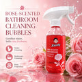 Xianly Rose-Scented Bathroom Cleaning Bubbles Rose Fragrance Bathroom Cleaner, Gentle Liquid Spray for Smooth Glazed Surfaces, Tiles, Toilets & Sinks