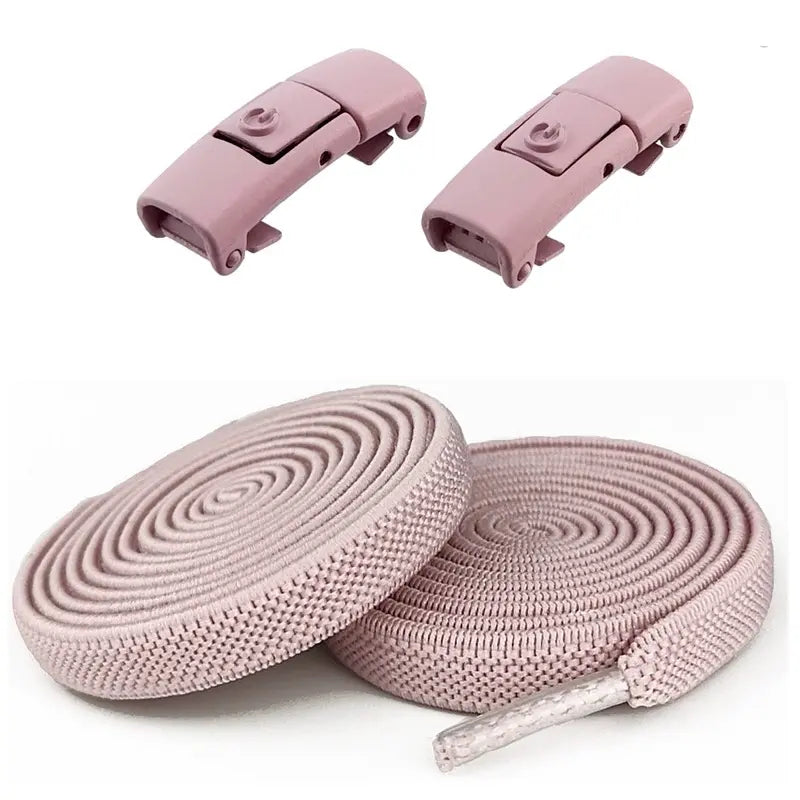 Adjustable Elastic No-Tie Shoelaces Set, 39.37 Inches Long, Comfortable Design for Men and Women, Includes Metal Lock Tips