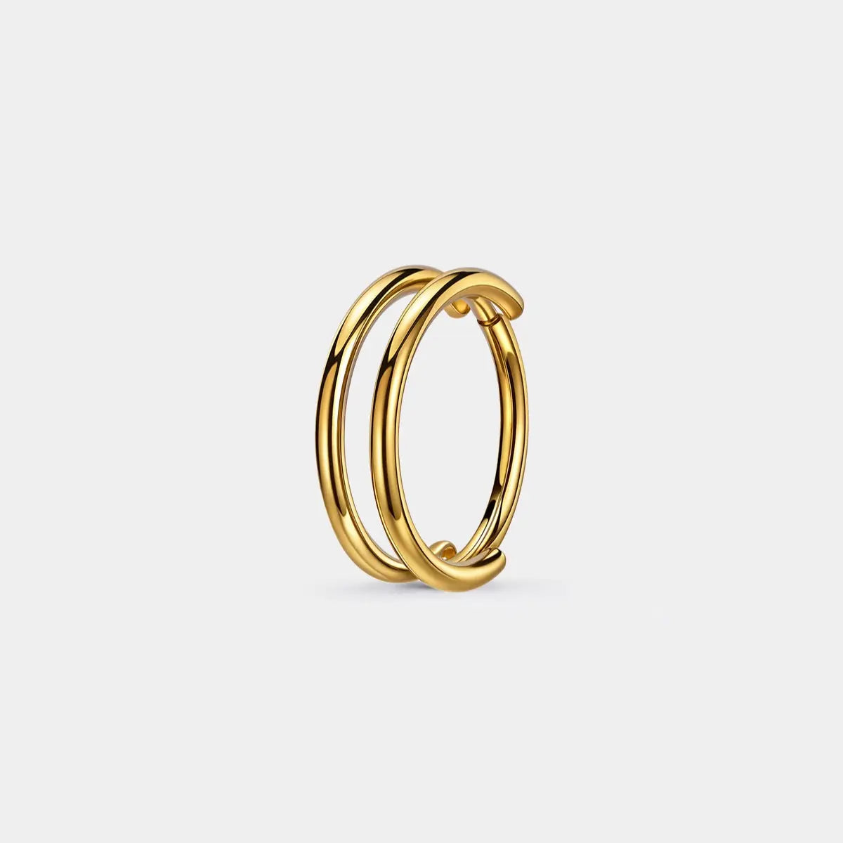 Oufer 20G Plain Daily Hinged Segment Double Hoop Nose Rings 316L Stainless Steel
