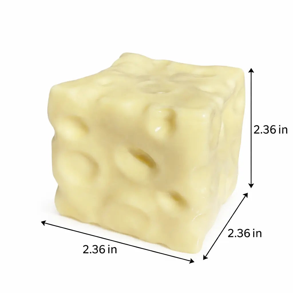 Cheese Squeeze Toy 2 Styles Slow Rebound High Toughness Stress Relief Fidget Toy for Adults Party Favors Soft Sensory Toy Portable Relaxation Gift Cute Cheese Shape Pinch Toy