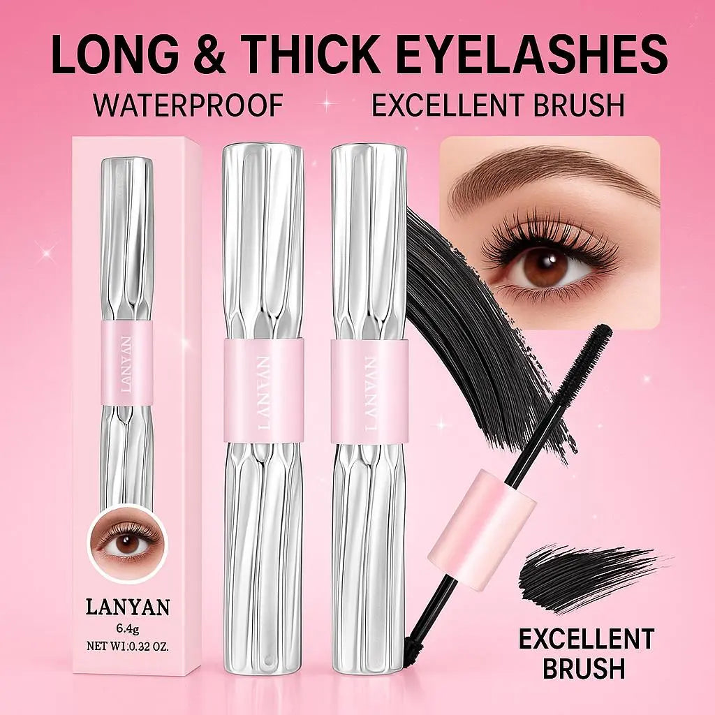 Mascara – Waterproof & Volumizing, Helps Curl Lashes