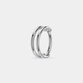Oufer 20G Plain Daily Hinged Segment Double Hoop Nose Rings 316L Stainless Steel