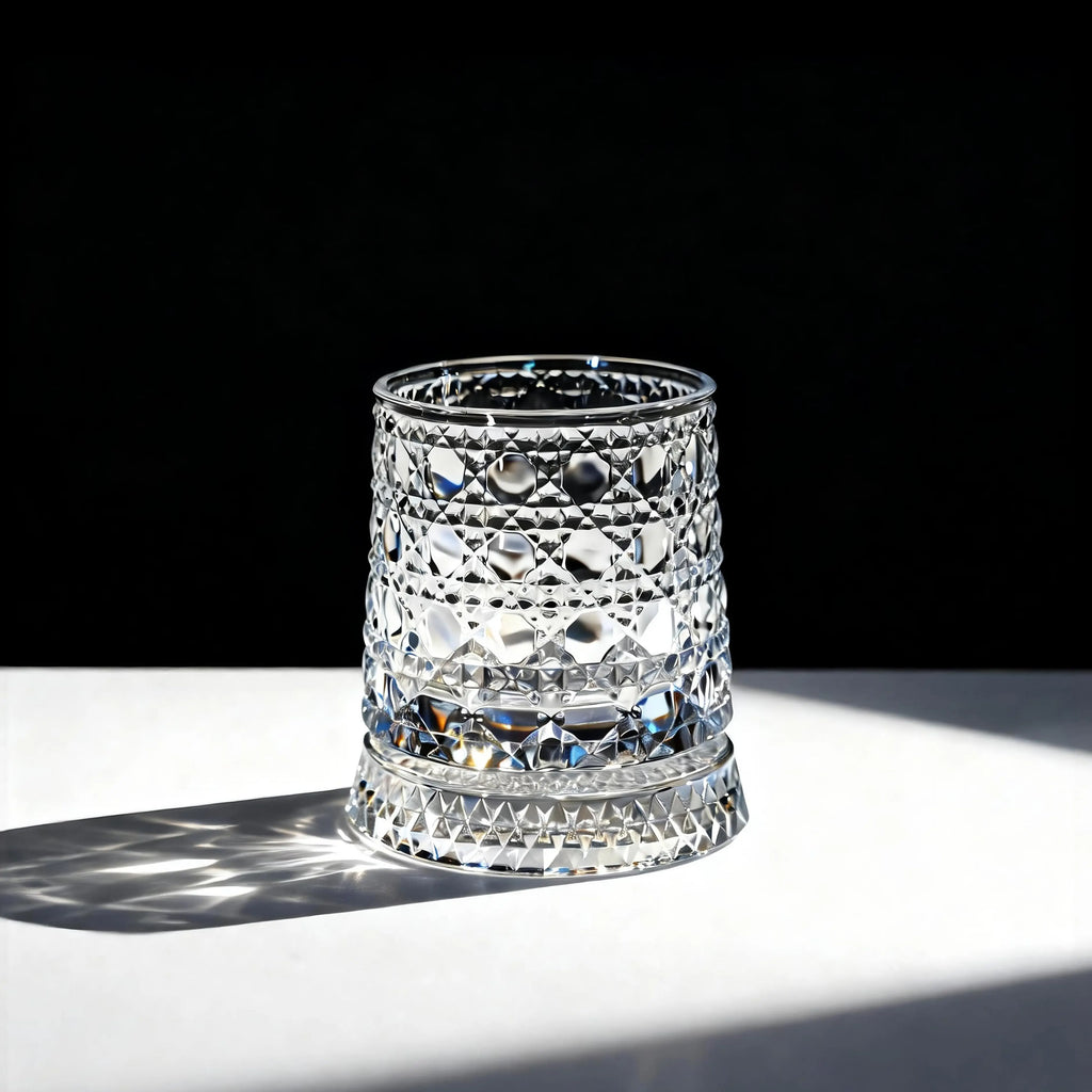 Luxury 360° Spinning Crystal Glass – Star-Cut Stress Relief Whiskey & Wine Glass, Elegant European Barware Gift，Rotating Glass Cup Spinning Glass Cup
