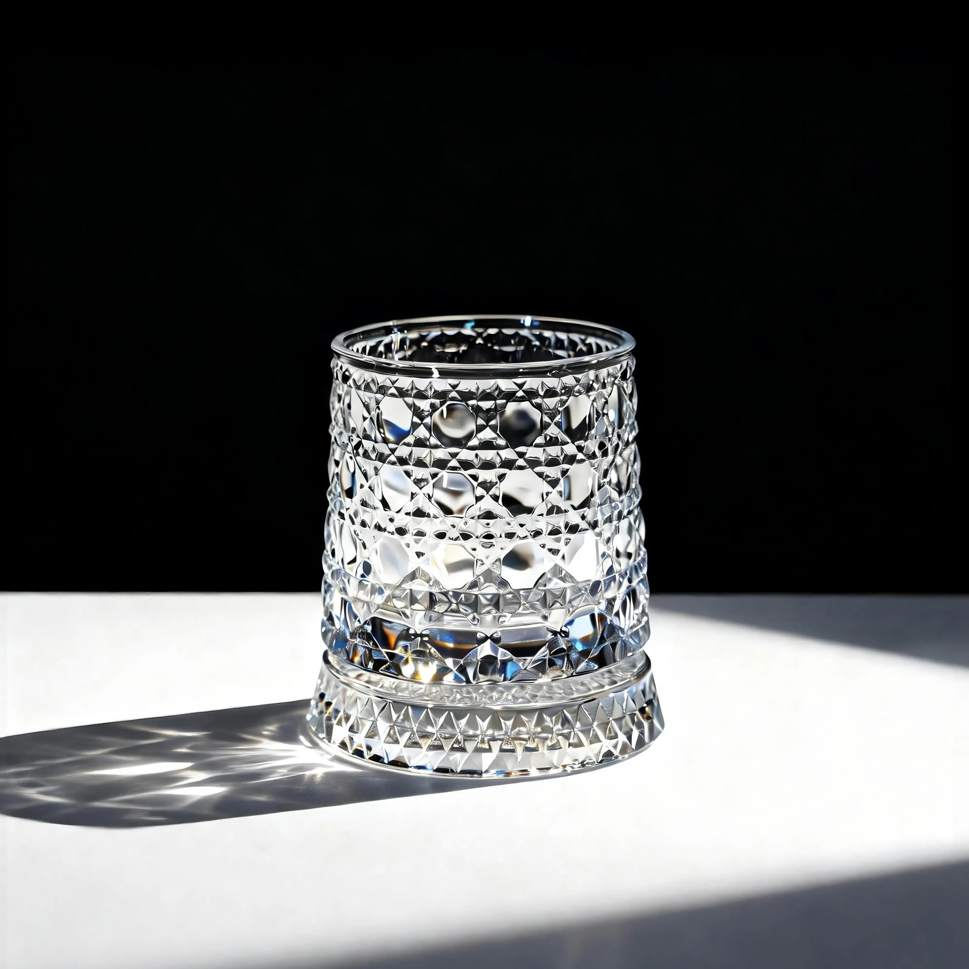 Luxury 360° Spinning Crystal Glass – Star-Cut Stress Relief Whiskey & Wine Glass, Elegant European Barware Gift，Rotating Glass Cup Spinning Glass Cup