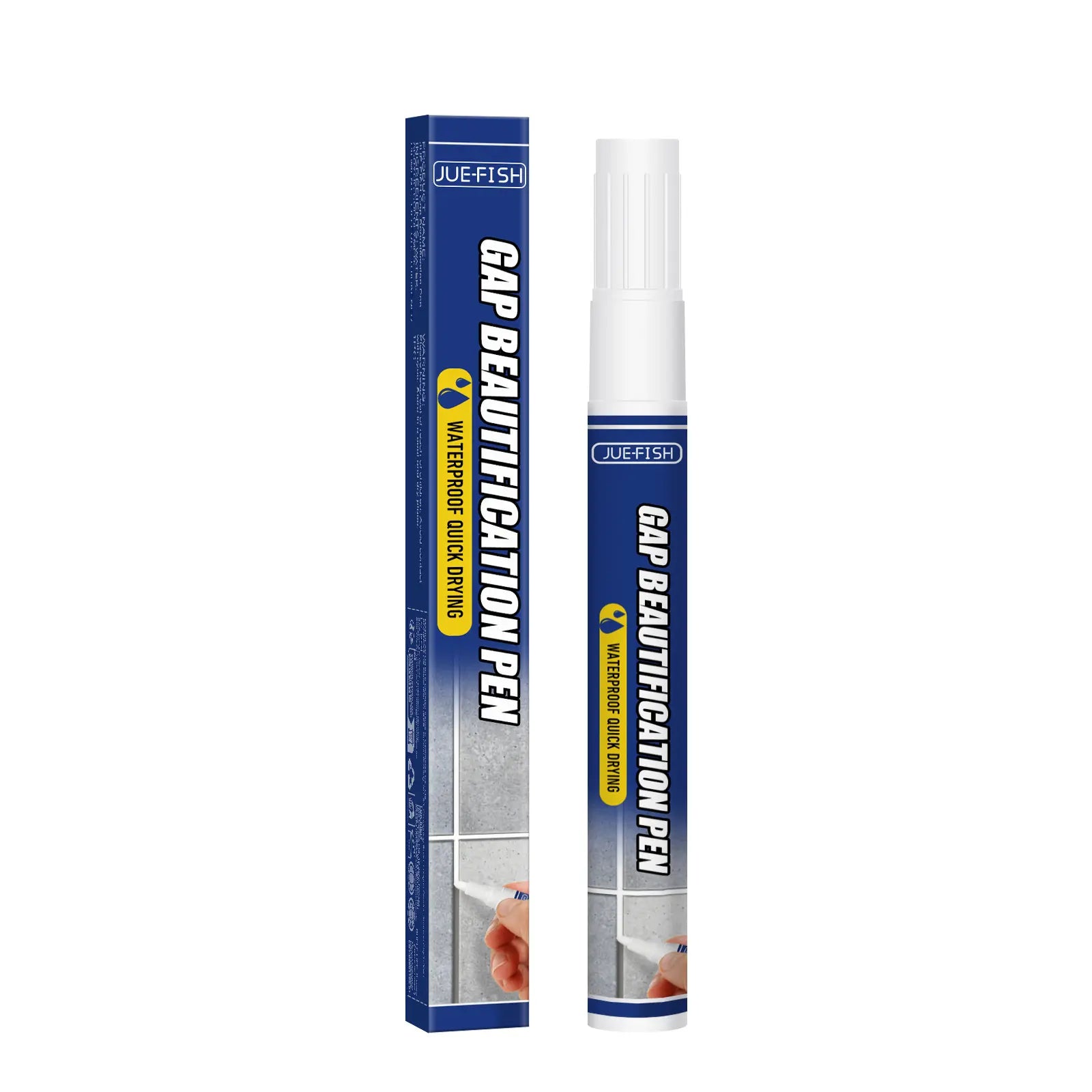 #Fathersdaygift JUE FISH Grout Pen – Tile Gap Repair Marker for Floor & Wall Cracks, Waterproof Tile Grout Filler for Bathroom, Kitchen, Living Room & Bedroom, Wear Resistant, Quick Dry, Long Lasting & Easy DIY Home Tile Restoration Repair