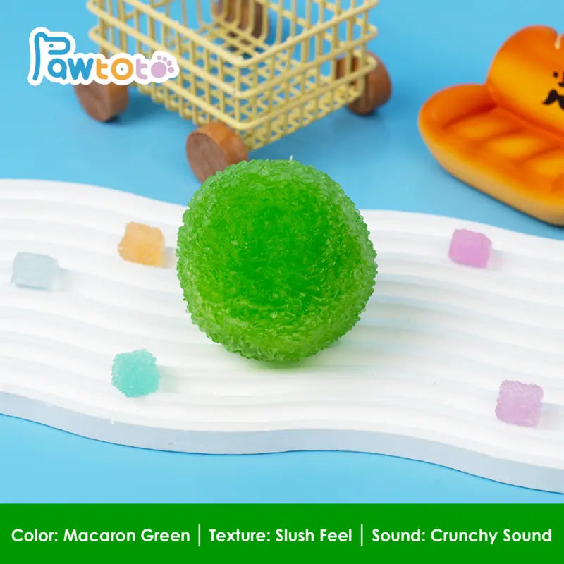 Pawtoto Handcrafted Crystal Mochi Ball Squishy Toy Handmade TPR Soft Stress Relief Fidget Sensory Grippie Set for Relaxation and Gift Giving